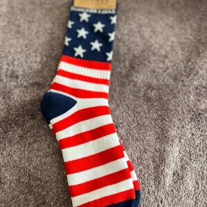 Patriotic Stars and Stripes Men's Crew Socks by Locale